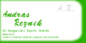 andras reznik business card